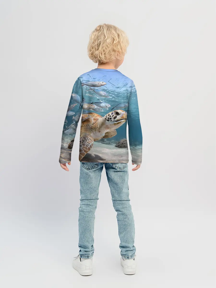 Детский лонгслив / Морская черепаха