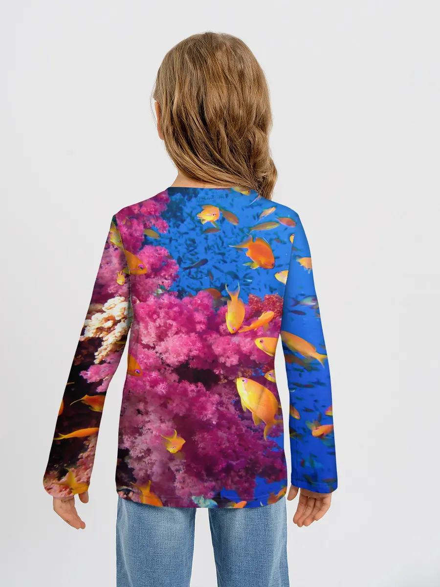 Детский лонгслив / Коралловые рыбки
