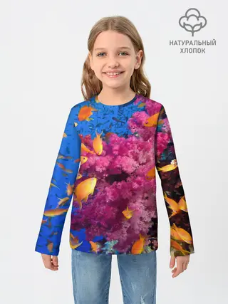 Детский лонгслив / Коралловые рыбки