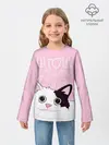 Детский лонгслив / котик штош