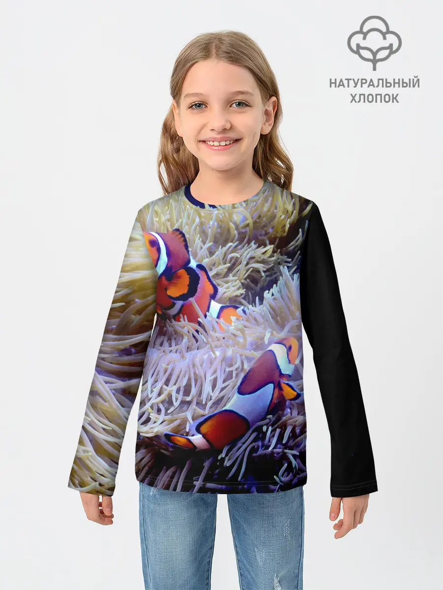 Детский лонгслив / Клоуны в актинии