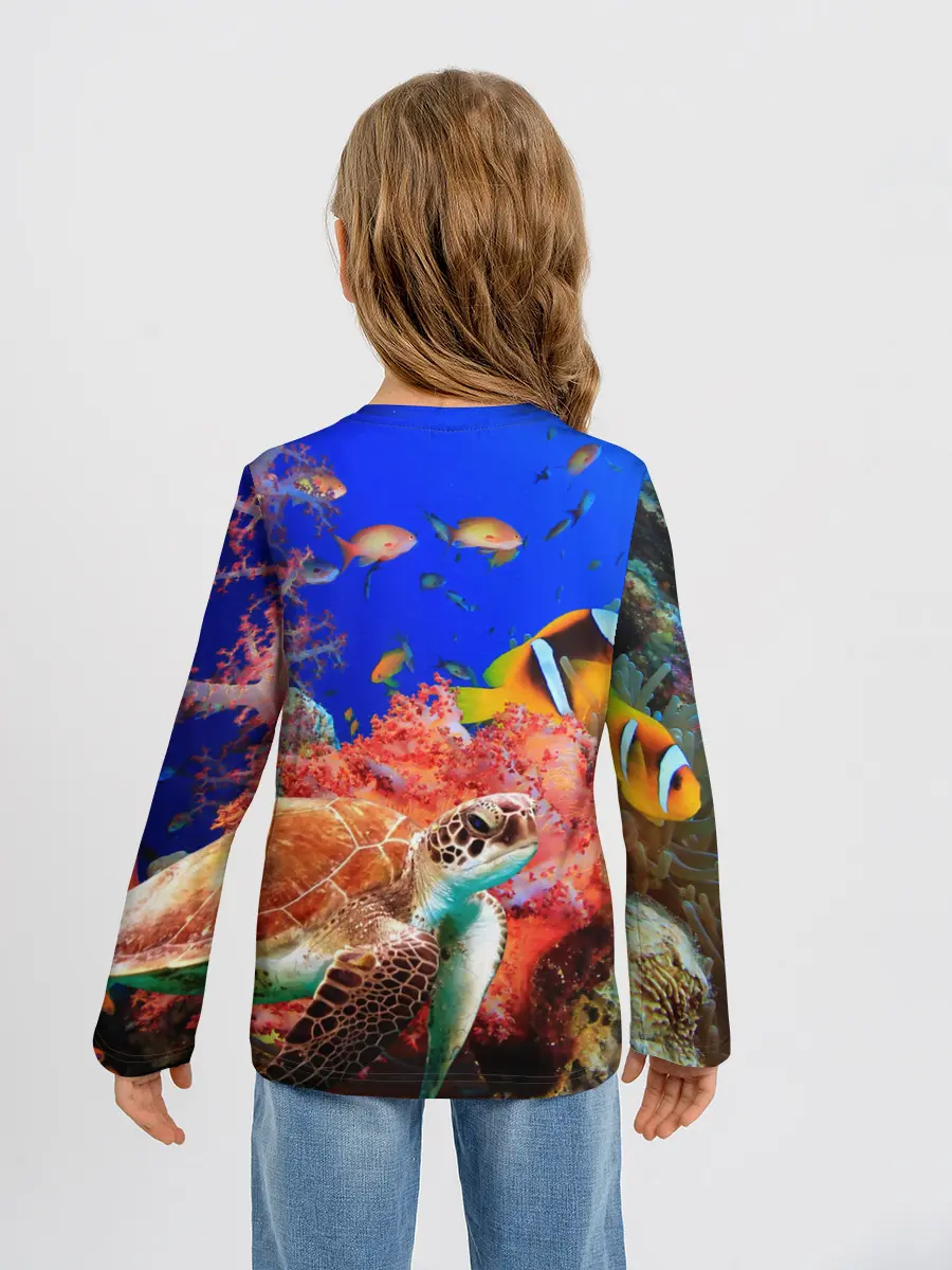 Детский лонгслив / Морская черепаха