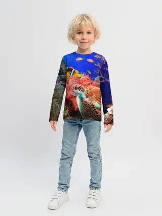 Детский лонгслив / Морская черепаха