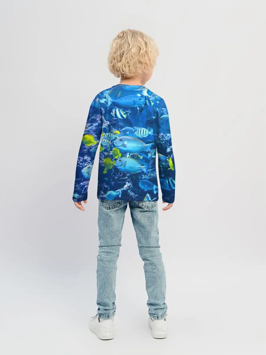 Детский лонгслив / Коралловые рыбки