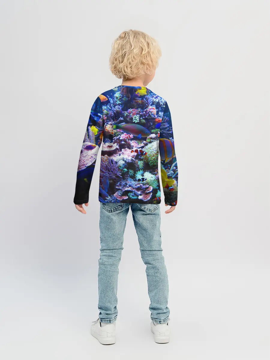 Детский лонгслив / Коралловые рыбки