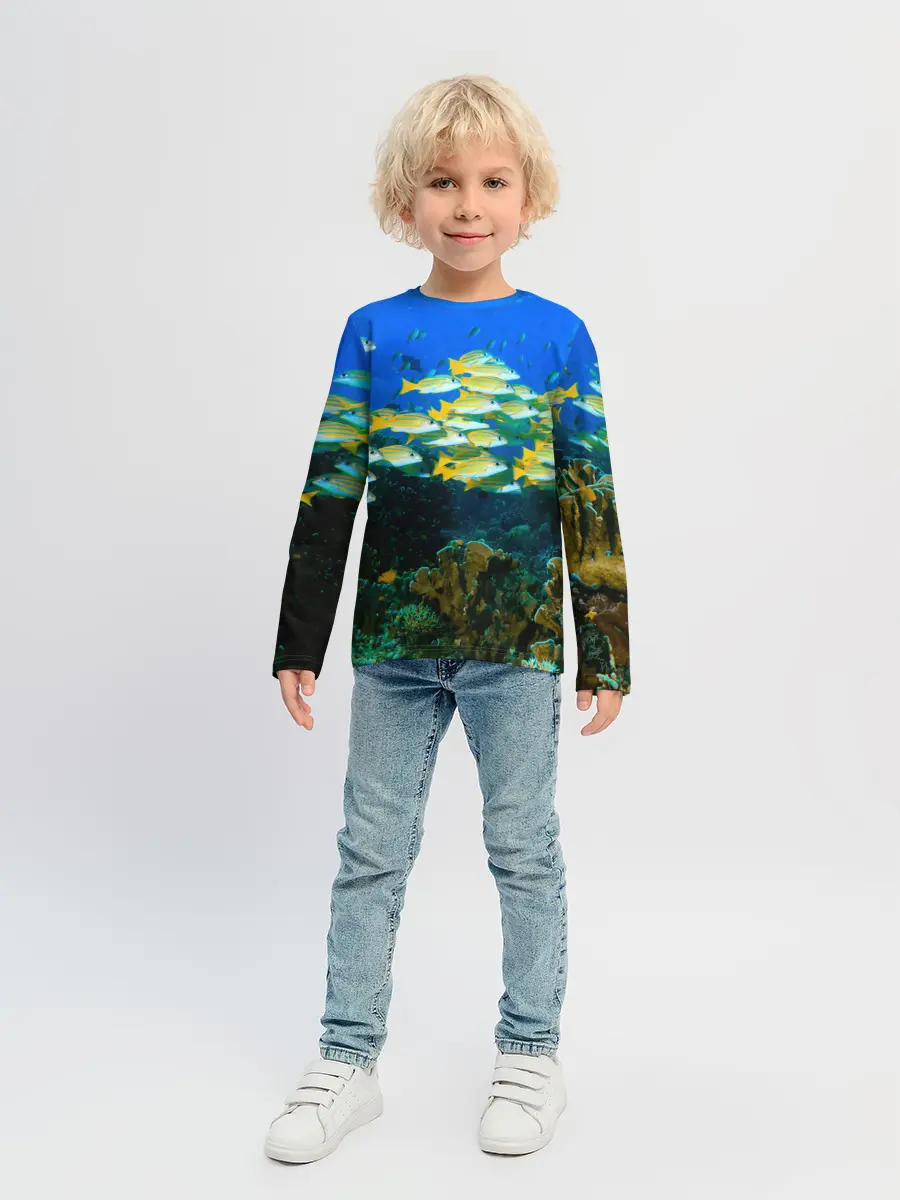 Детский лонгслив / Коралловые рыбки