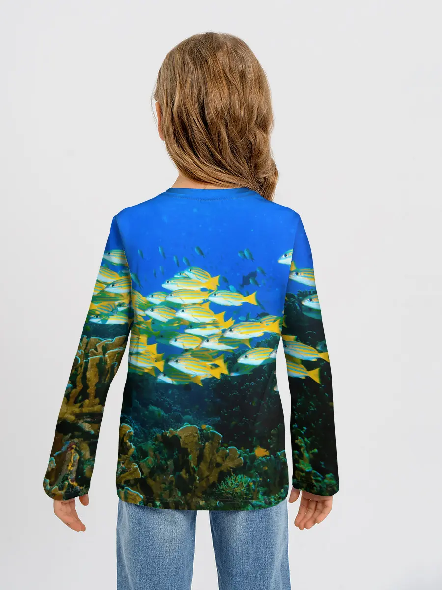 Детский лонгслив / Коралловые рыбки
