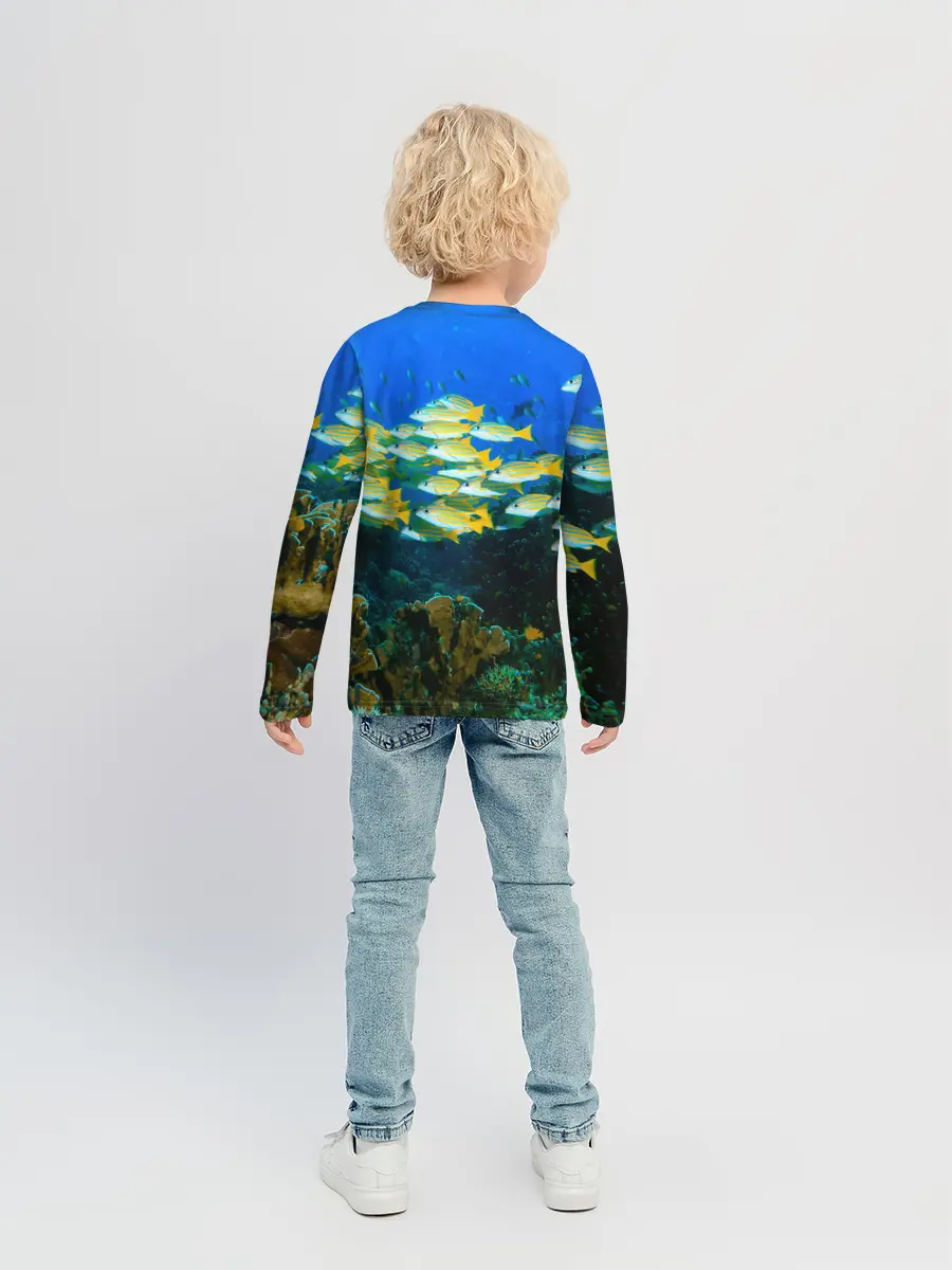 Детский лонгслив / Коралловые рыбки