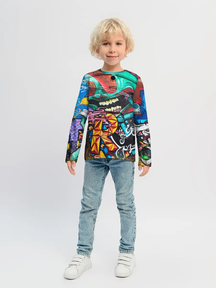 Детский лонгслив / Граффити
