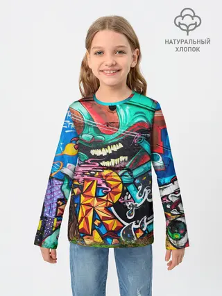 Детский лонгслив / Граффити