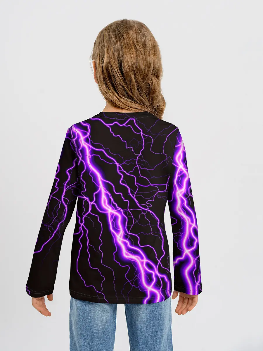 Детский лонгслив / GENSHIN IMPACT МОЛНИЯ НЕОН