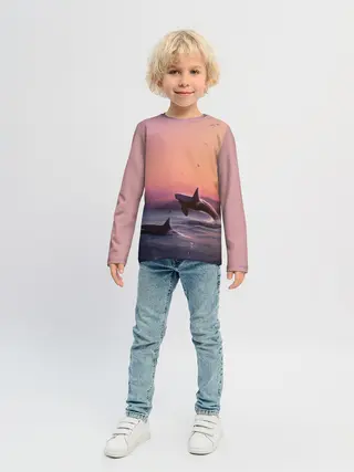 Детский лонгслив / касатки