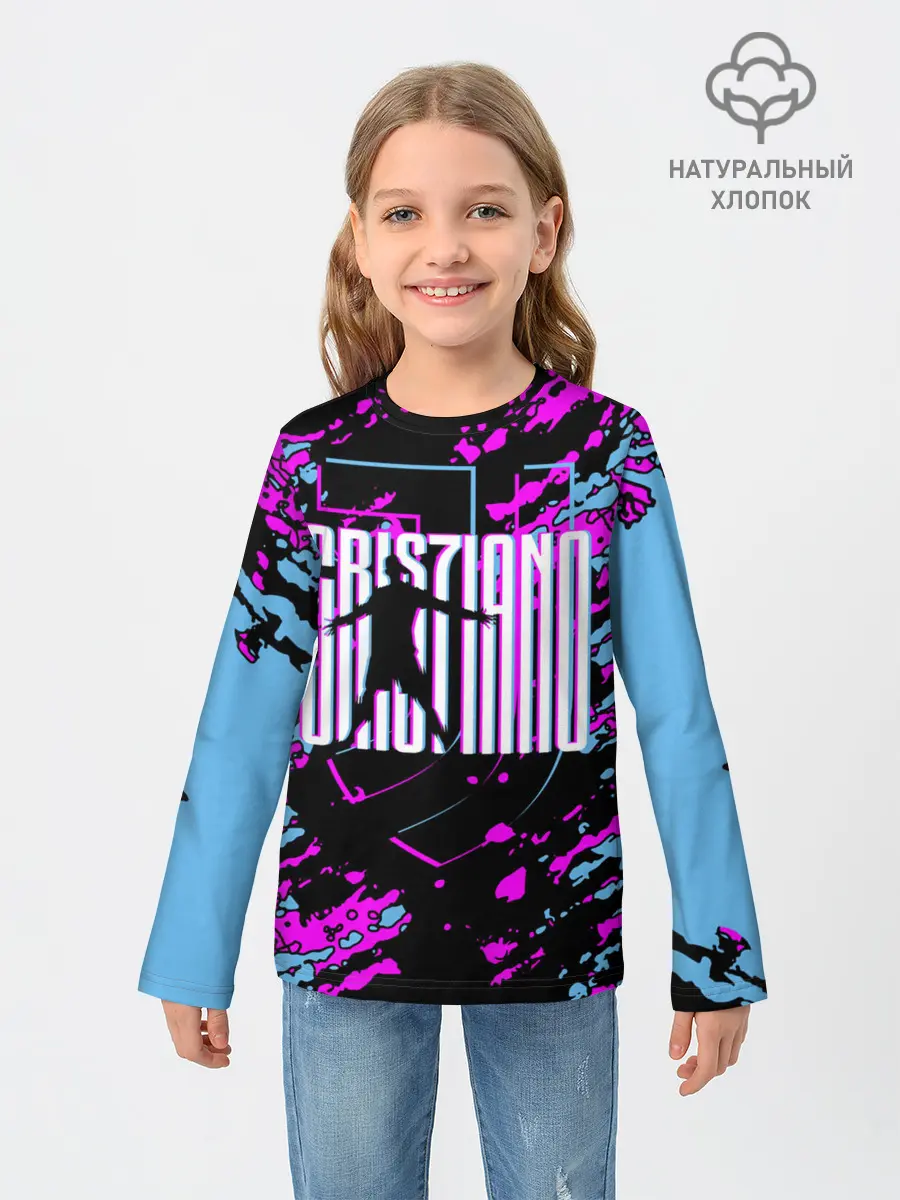 Детский лонгслив / Криштиану Роналду