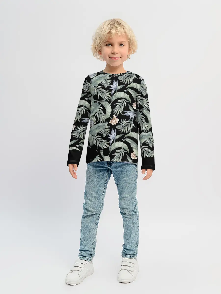 Детский лонгслив / Summer leaves