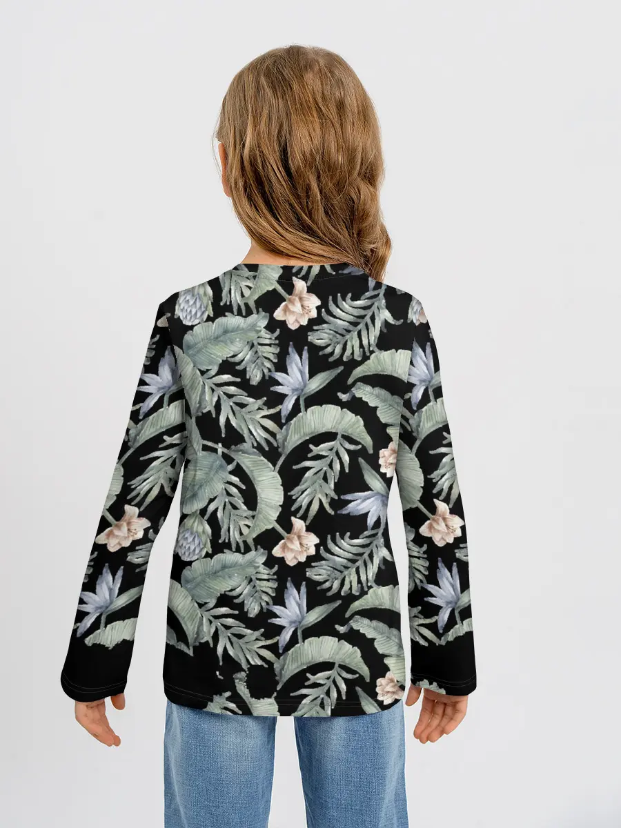 Детский лонгслив / Summer leaves