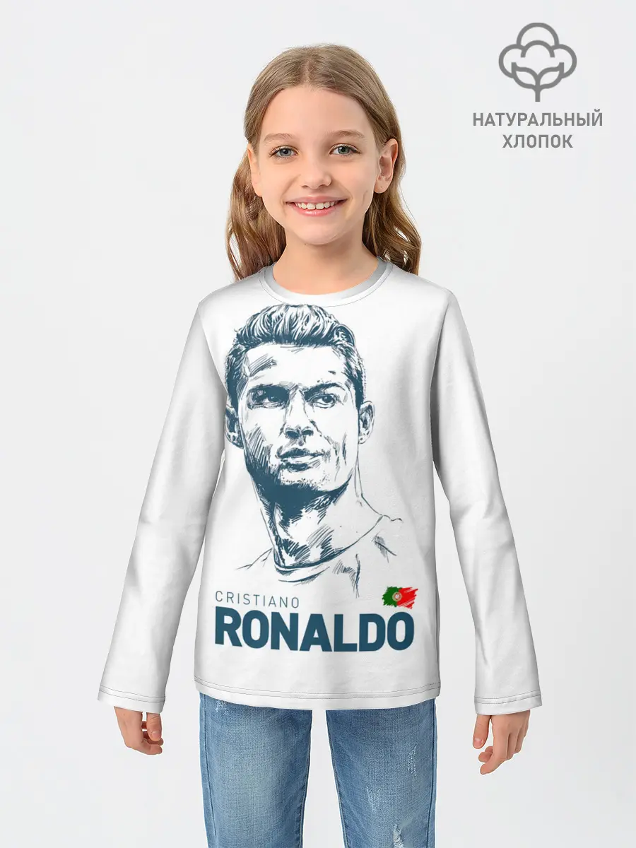Детский лонгслив / Криштиану Роналду