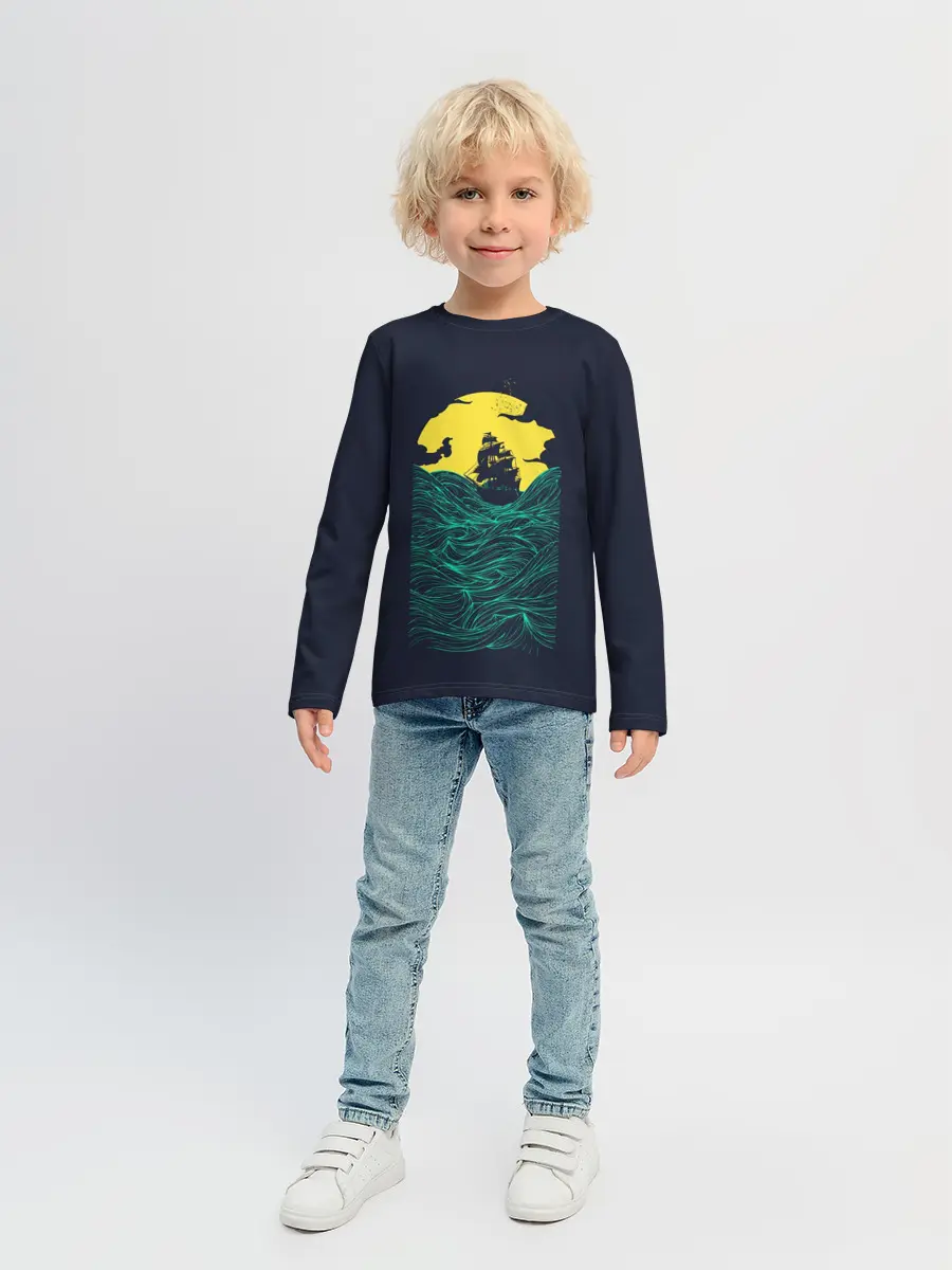 Детский лонгслив / Window to the Sea
