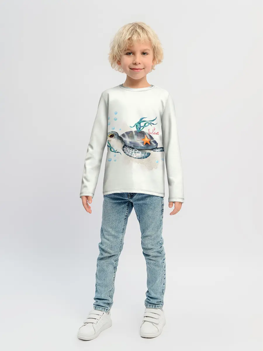 Детский лонгслив / черепашка