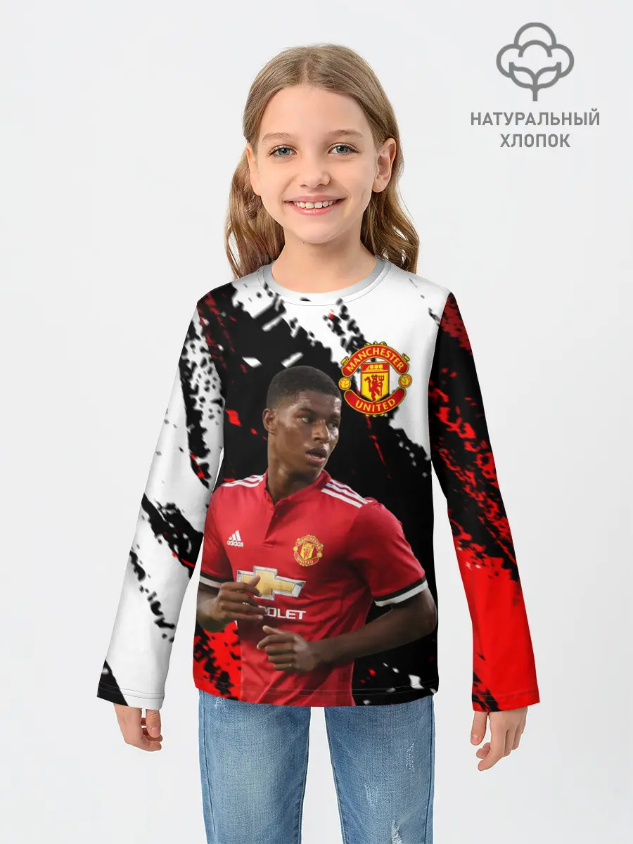 Детский лонгслив / Manchester United: Рашфорд.