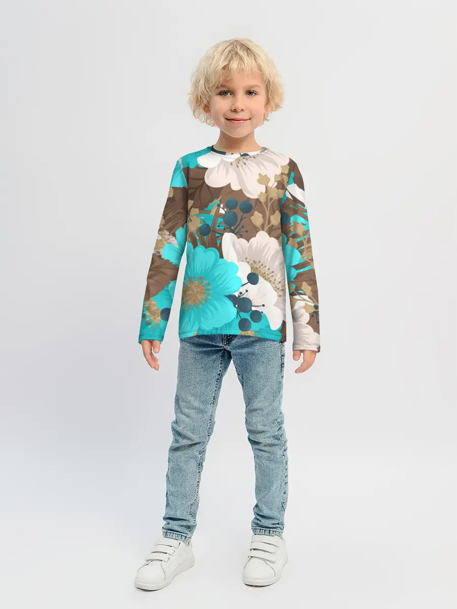 Детский лонгслив / Красивые цвеТы