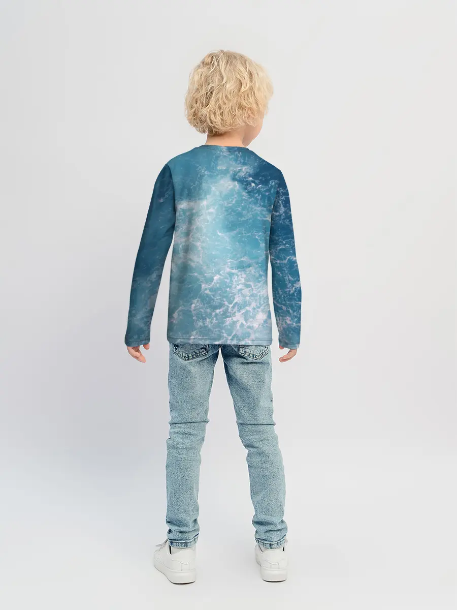Детский лонгслив / Дельфин в море