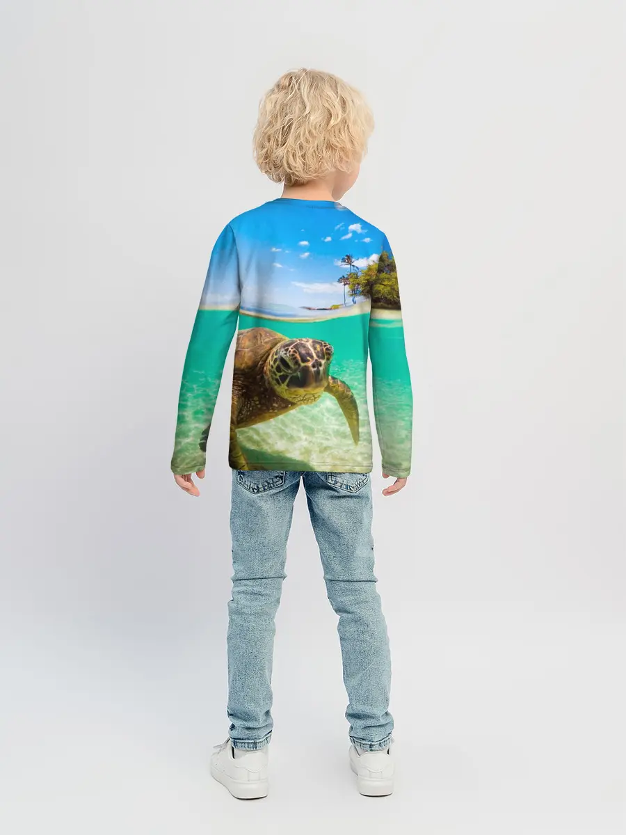Детский лонгслив / Морская черепашка