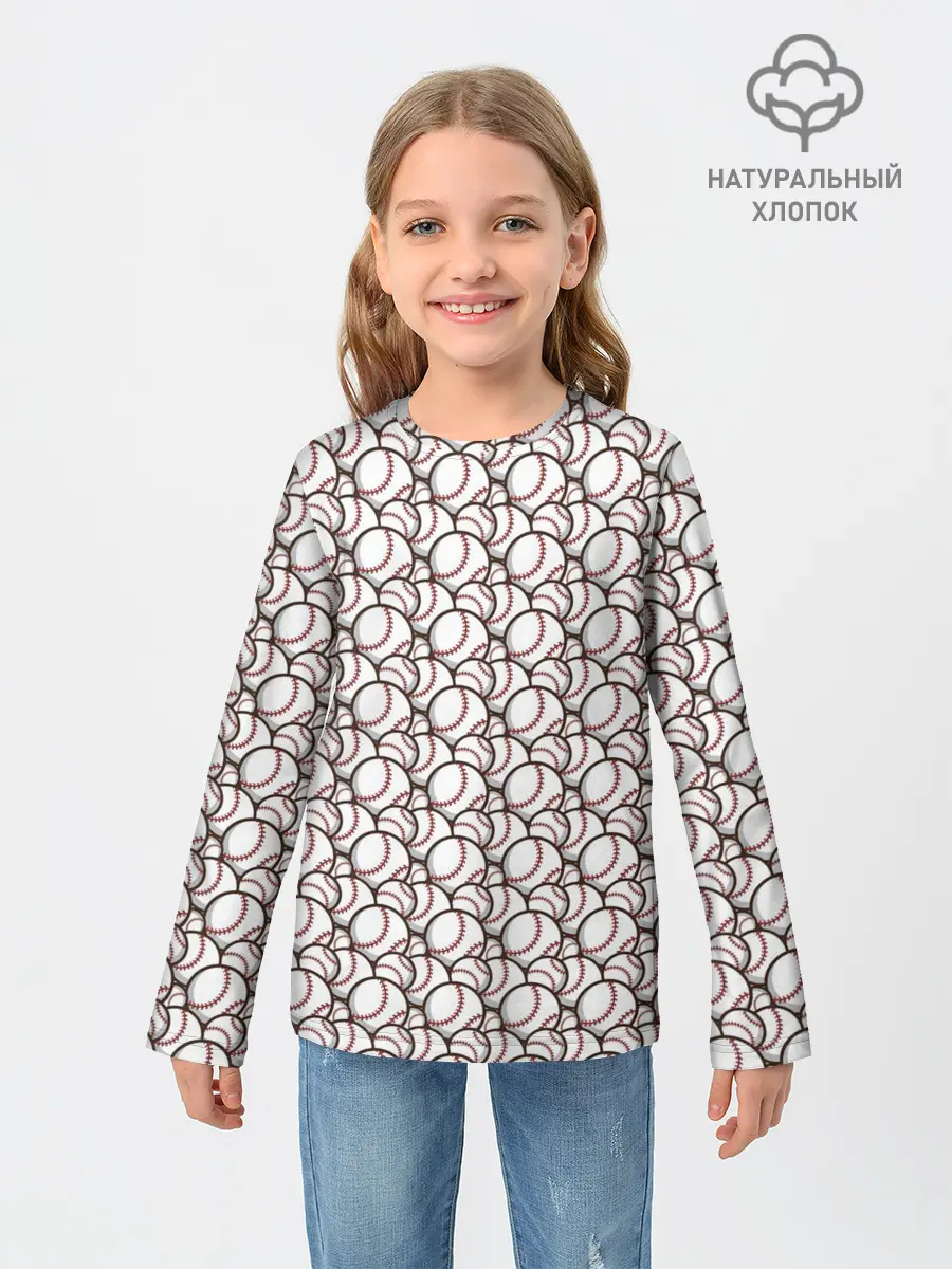 Детский лонгслив / Бейсбольные Мячи