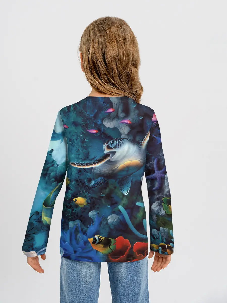 Детский лонгслив / Морская черепаха