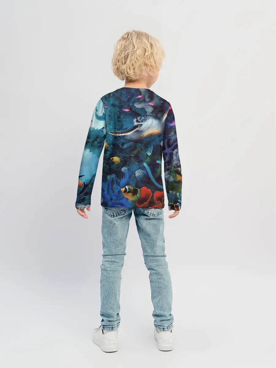 Детский лонгслив / Морская черепаха