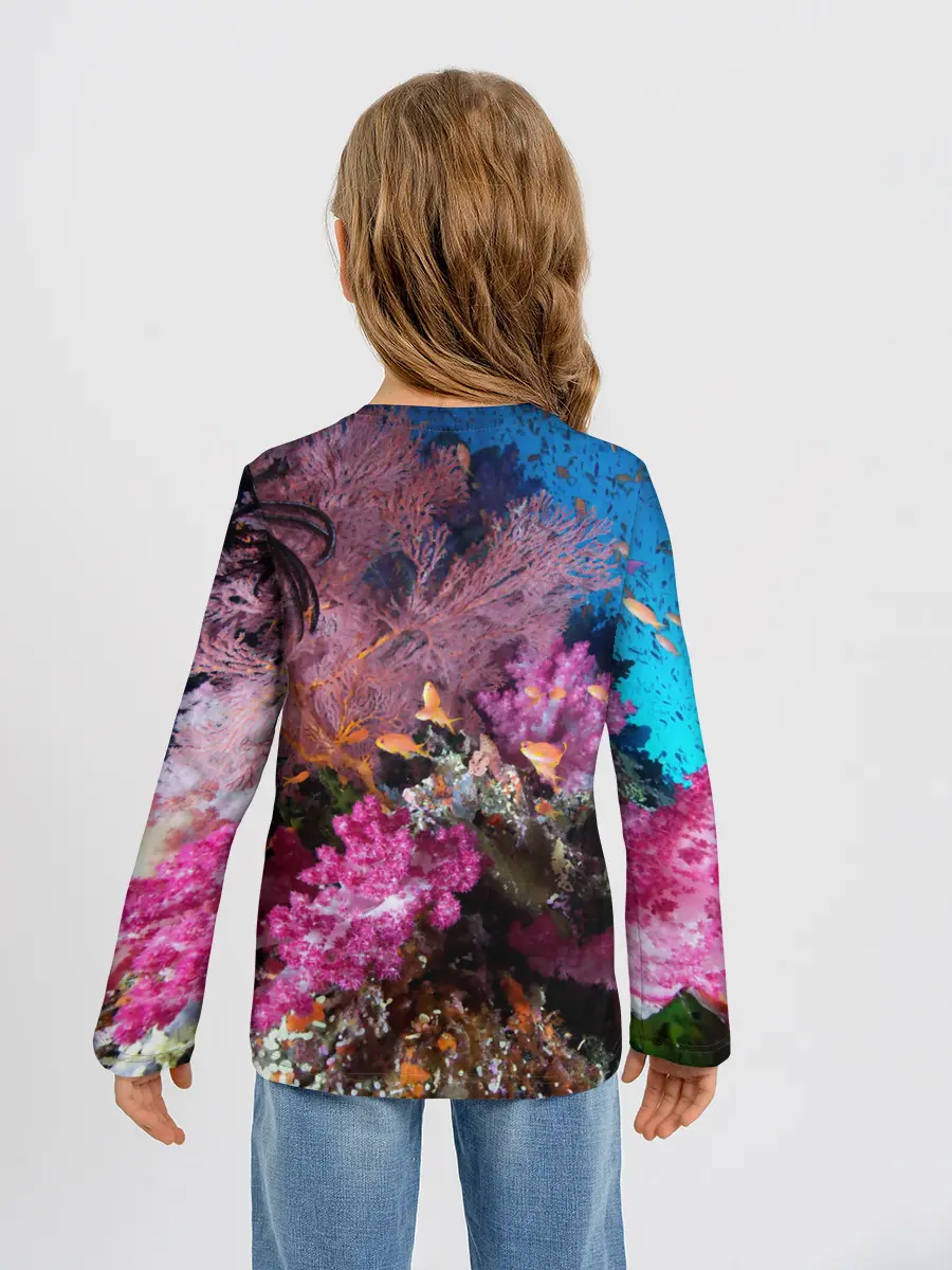 Детский лонгслив / Коралловые рыбки