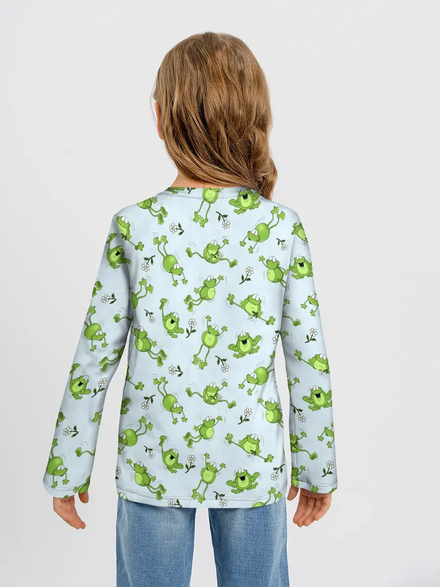 Детский лонгслив / Веселые лягушки