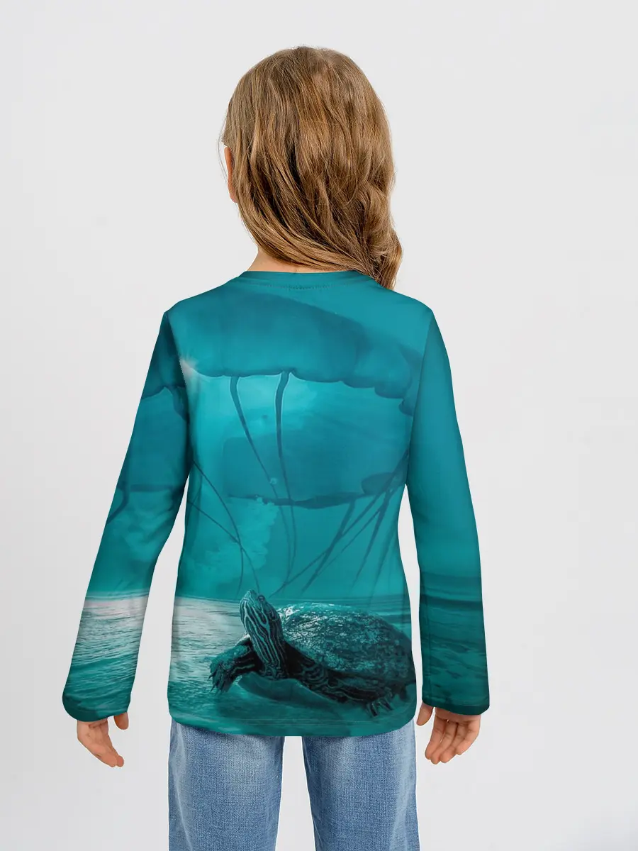 Детский лонгслив / Медуза и черепаха