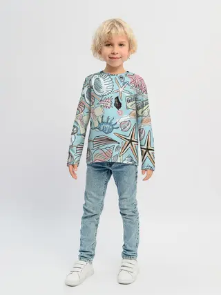 Детский лонгслив / Морские обитатели