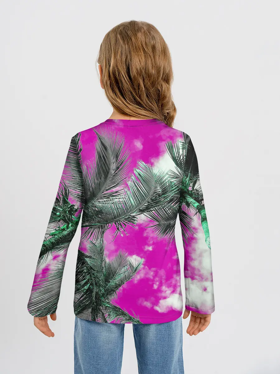 Детский лонгслив / Palms Glitch