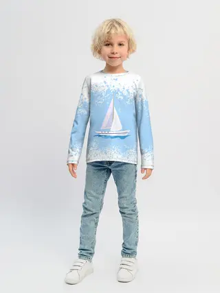 Детский лонгслив / ОДИНОКАЯ ЛОДКА | SAILBOAT