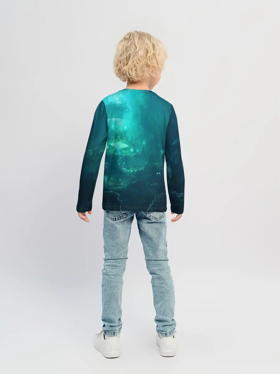 Детский лонгслив / Дно морское