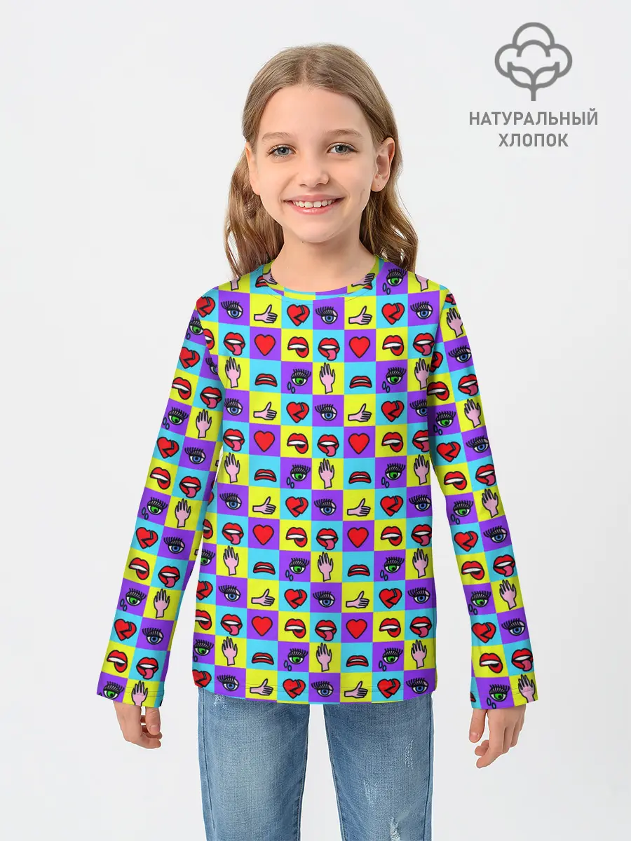 Детский лонгслив / Поп-арт