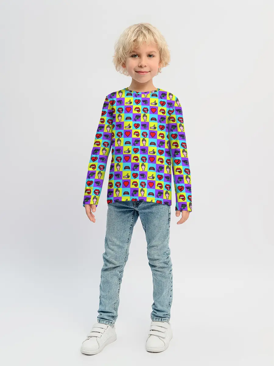 Детский лонгслив / Поп-арт