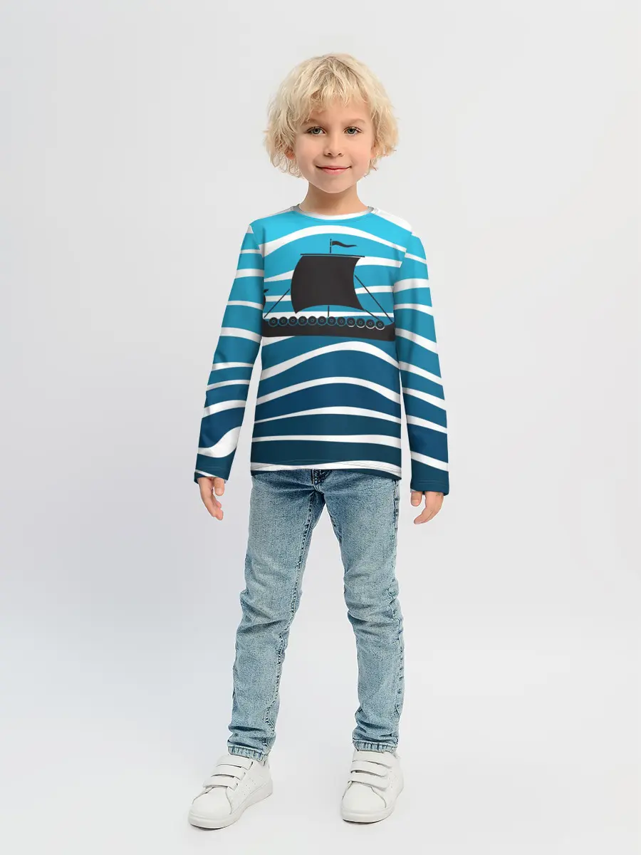 Детский лонгслив / Корабль