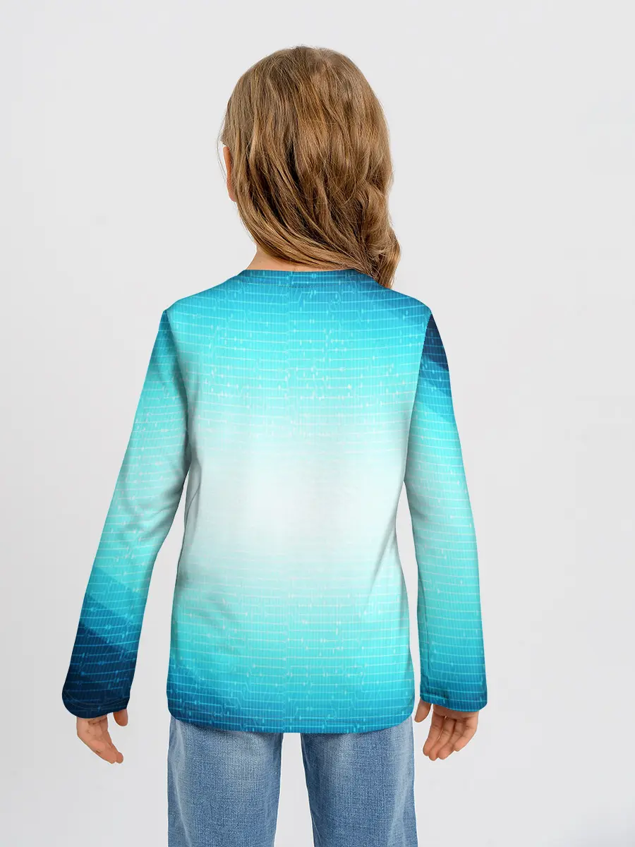 Детский лонгслив / Акула в огне