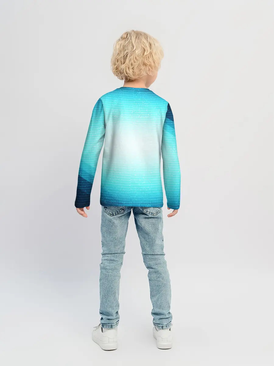 Детский лонгслив / Акула в огне