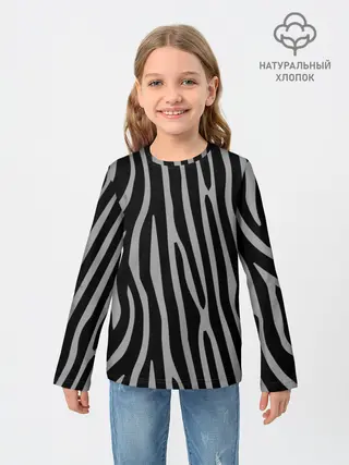 Детский лонгслив / Zebra Camouflage
