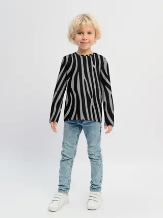 Детский лонгслив / Zebra Camouflage