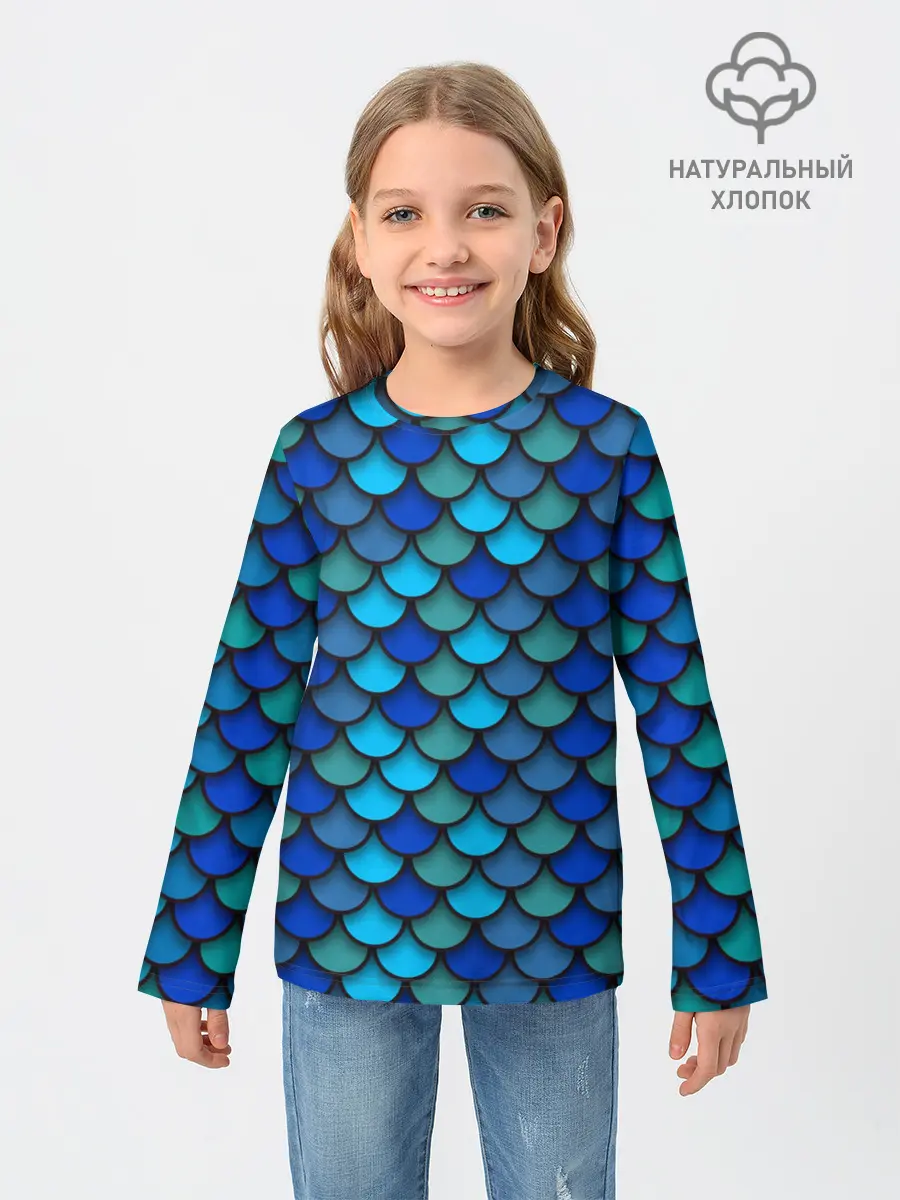 Детский лонгслив / Чешуя рыбы