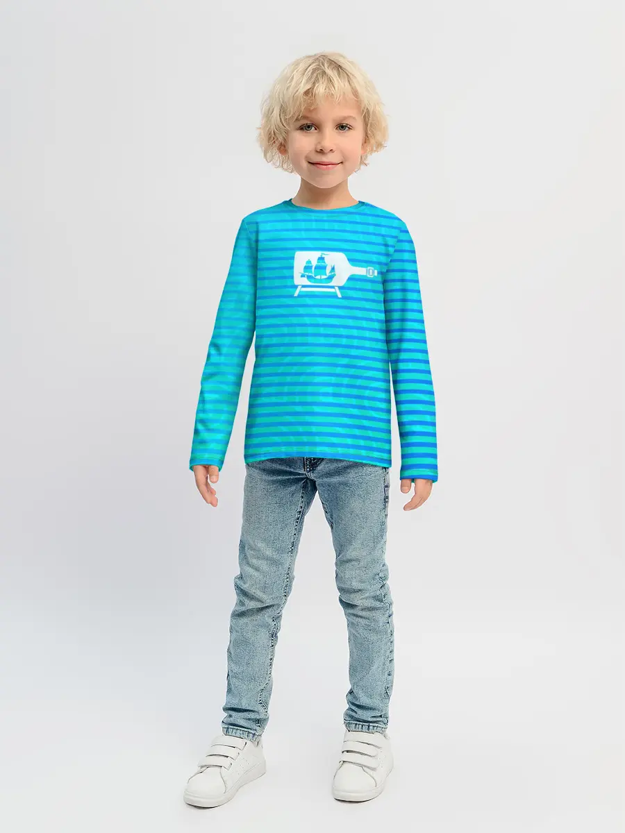 Детский лонгслив / Кораблик в бутылке