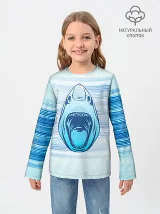 Детский лонгслив / Акула