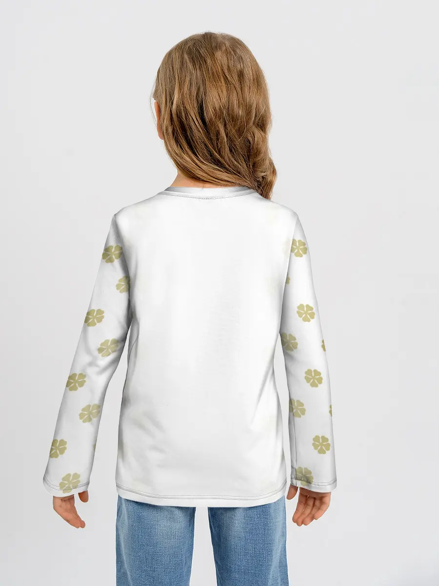 Детский лонгслив / Маленький Аста Черный Клевер