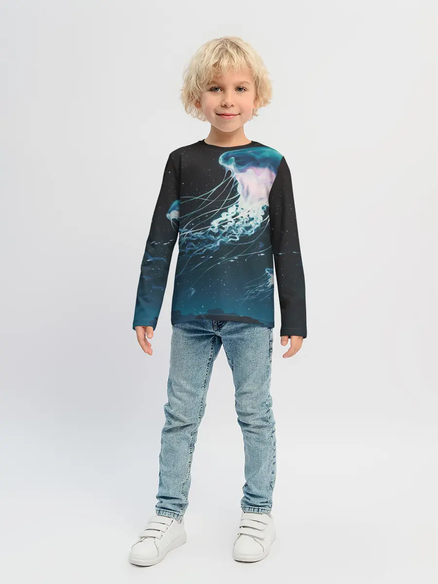Детский лонгслив / Рисунок медуза