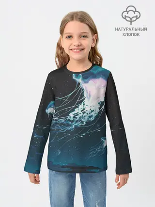 Детский лонгслив / Рисунок медуза