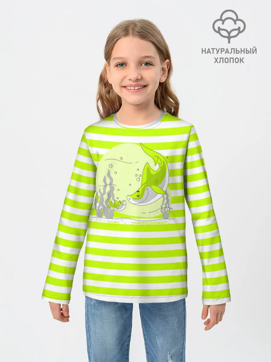 Детский лонгслив / Акула